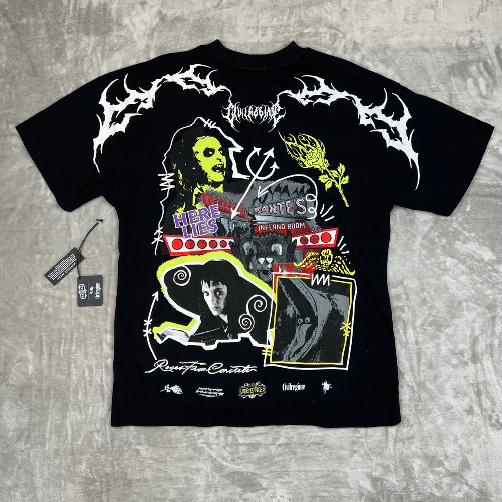 Beetlejuice Civilregime Vintage Wash Graphic T-Shirt Men's M